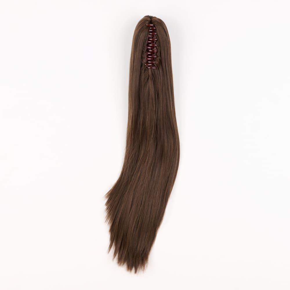 Stranded Long Straight Clip-in Ponytail #8 Hazel Princess