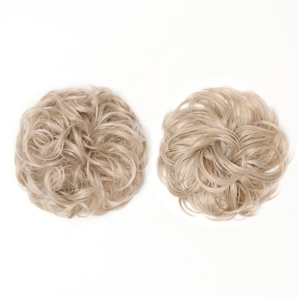 Stranded Messy Scrunchie Bun - Duo Pack - Curly & Flicky Styles #111 Pearl Moon