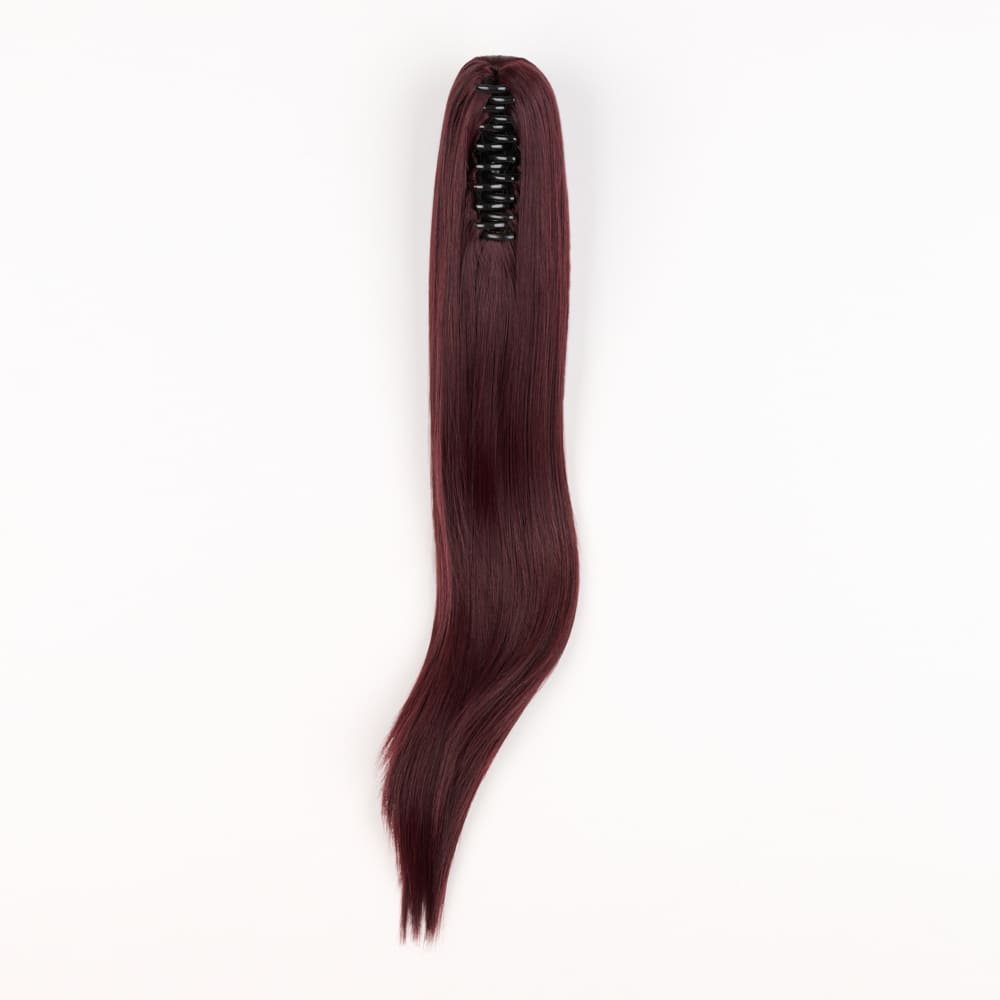 Stranded Long Straight Clip-in Ponytail #99J Plum Blossom