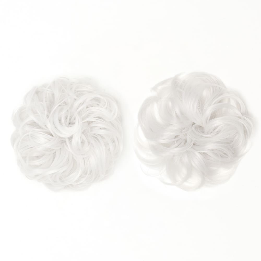 Stranded Messy Scrunchie Bun - Duo Pack - Curly & Flicky Styles #113 Snowdrop